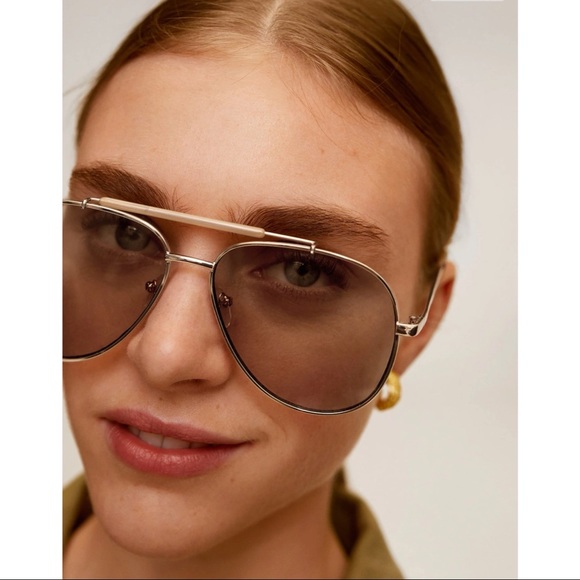 Mango Aviator metallic frame glasses - Picture 2 of 8